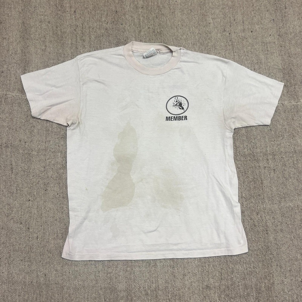 Vintage Ohio Rock Climbers Association Shirt Mens Medium White 1970s